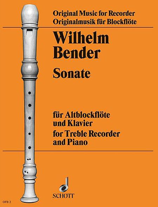 Book cover for Sonata for Alto Recorder and Piano