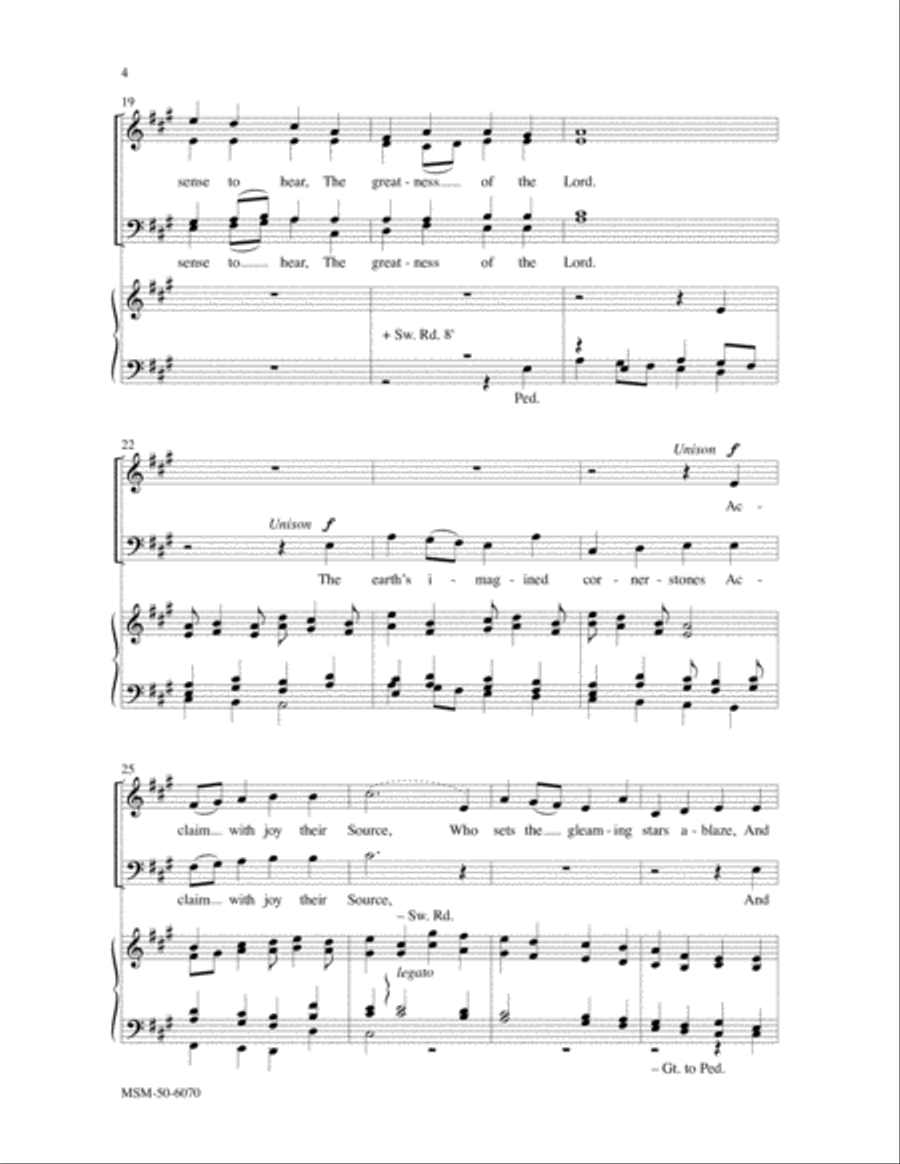 A Hymn to God: Creator SSATBB scores gallery preview page 4