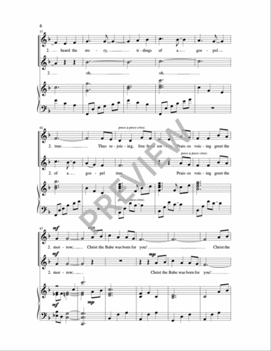 Infant Holy, Infant Lowly 2-Part scores gallery preview page 3