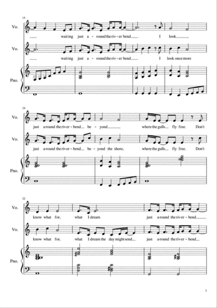 Just Around The Riverbend Vocal Duet scores gallery preview page 3
