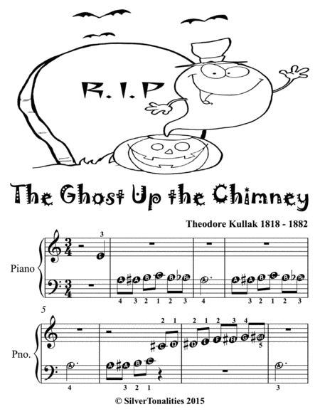 The Ghost Up the Chimney Beginner Piano Sheet Music