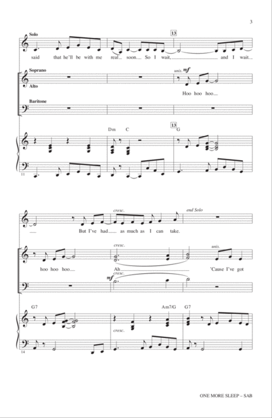 One More Sleep One More Sleep 3-Part scores gallery preview page 2