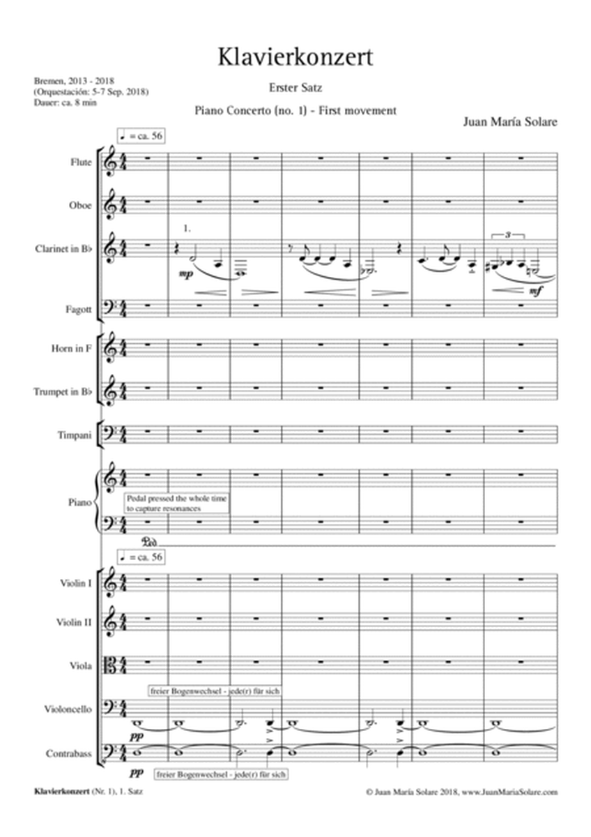 Piano Concerto No. 1 - FIRST movement [score and parts]