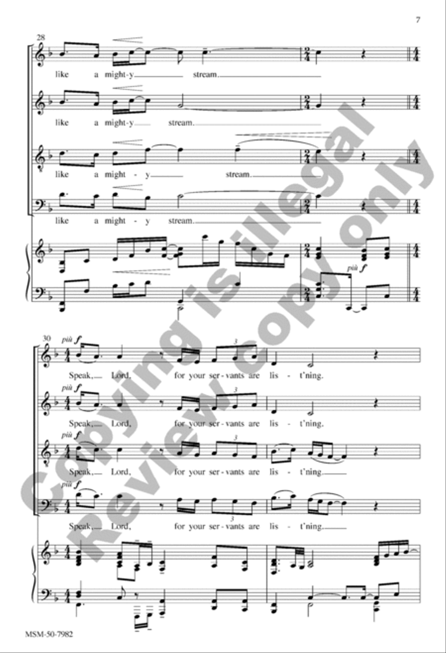 Speak, Lord 4-Part scores gallery preview page 7