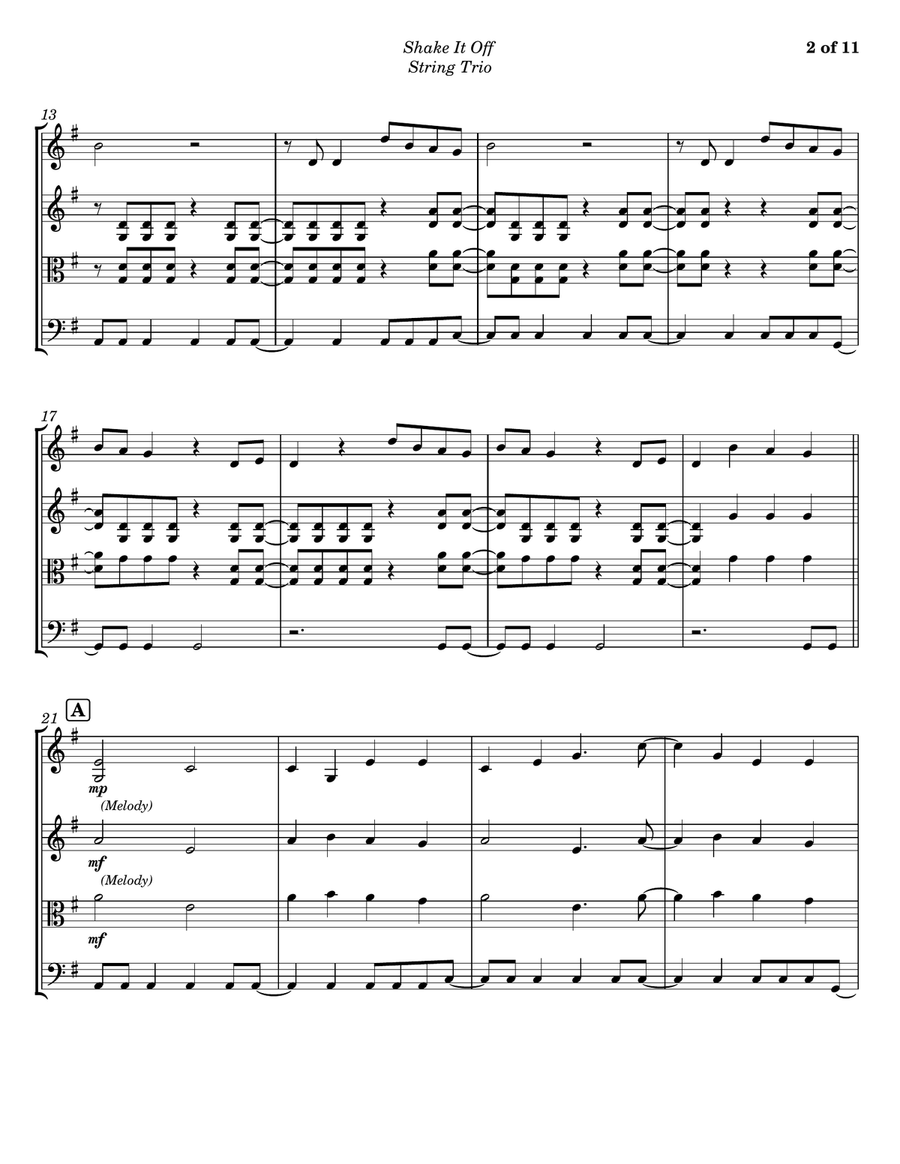 Shake It Off String Trio scores gallery preview page 2