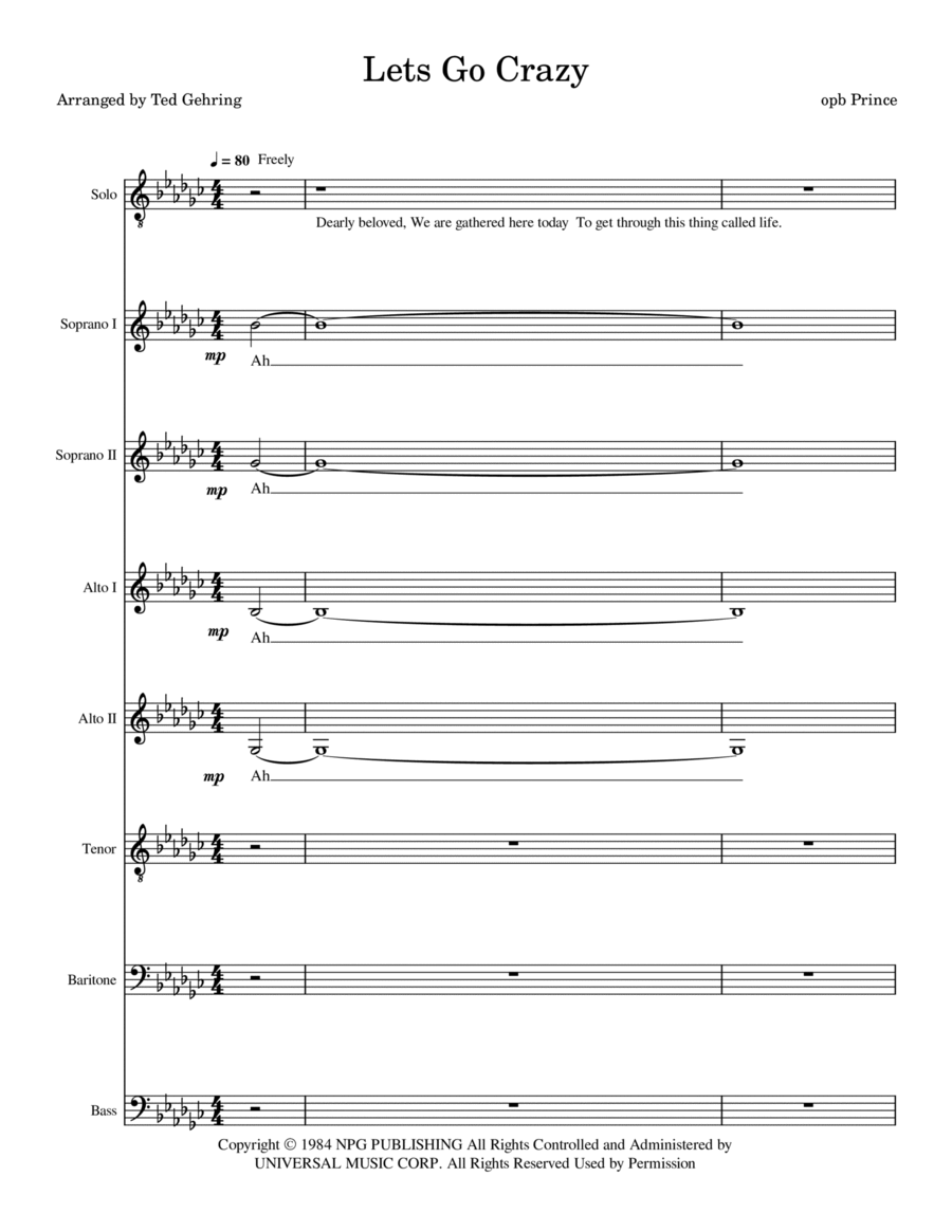 Let's Go Crazy Divisi scores gallery preview page 1