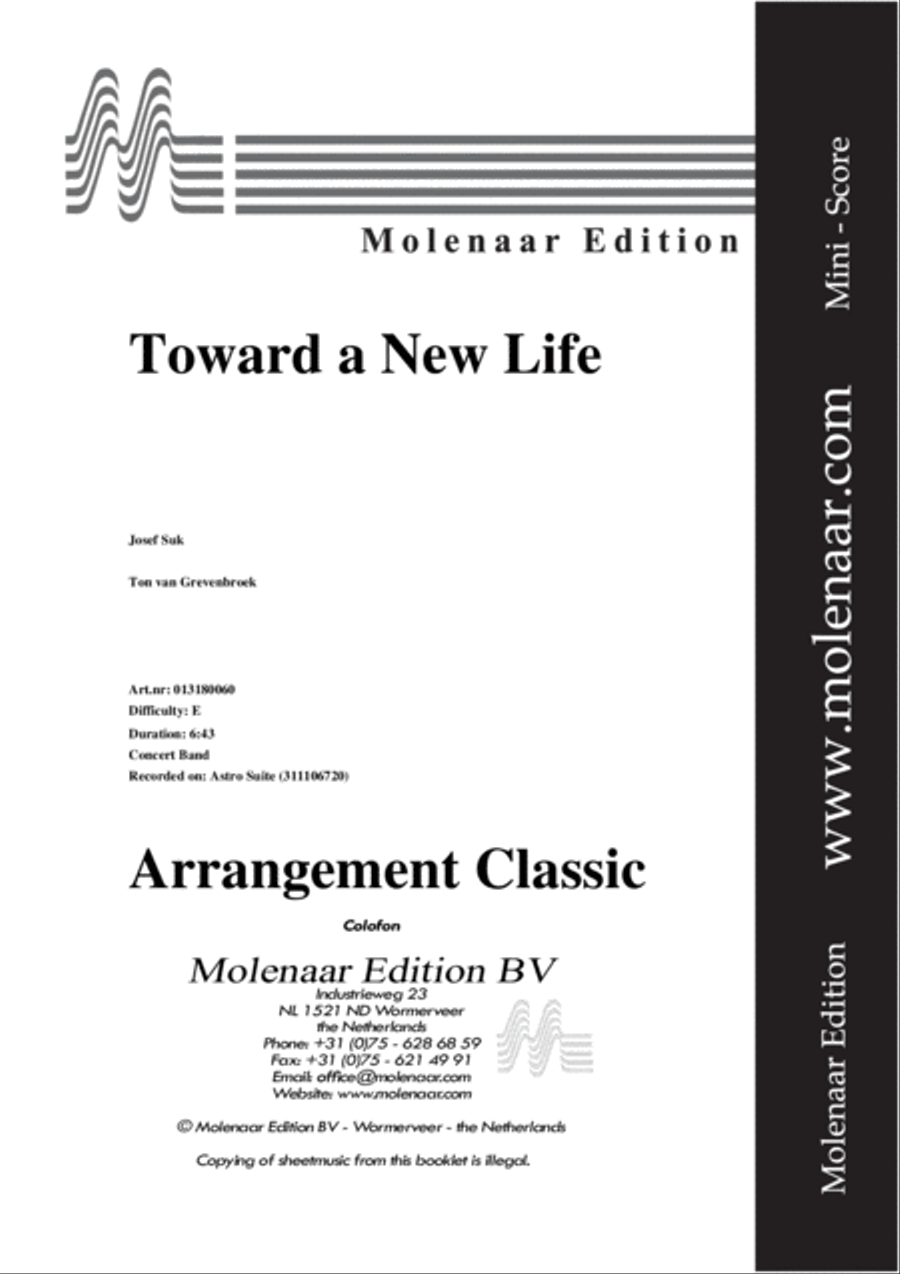 Toward a New Life Concert Band scores gallery preview page 2