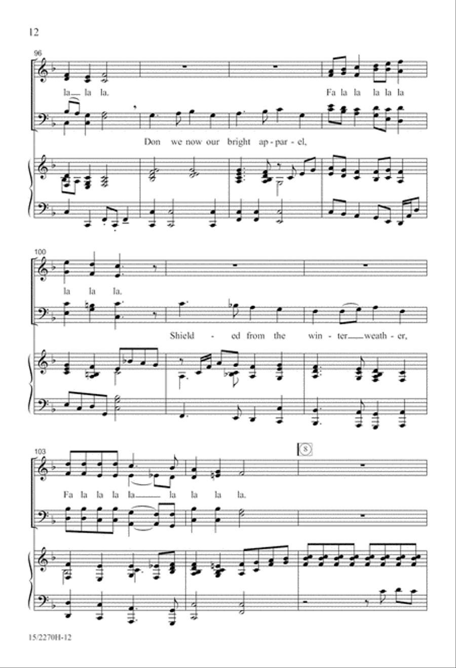 Here We Come A-Caroling! Here We Come A-Caroling! 4-Part scores gallery preview page 12