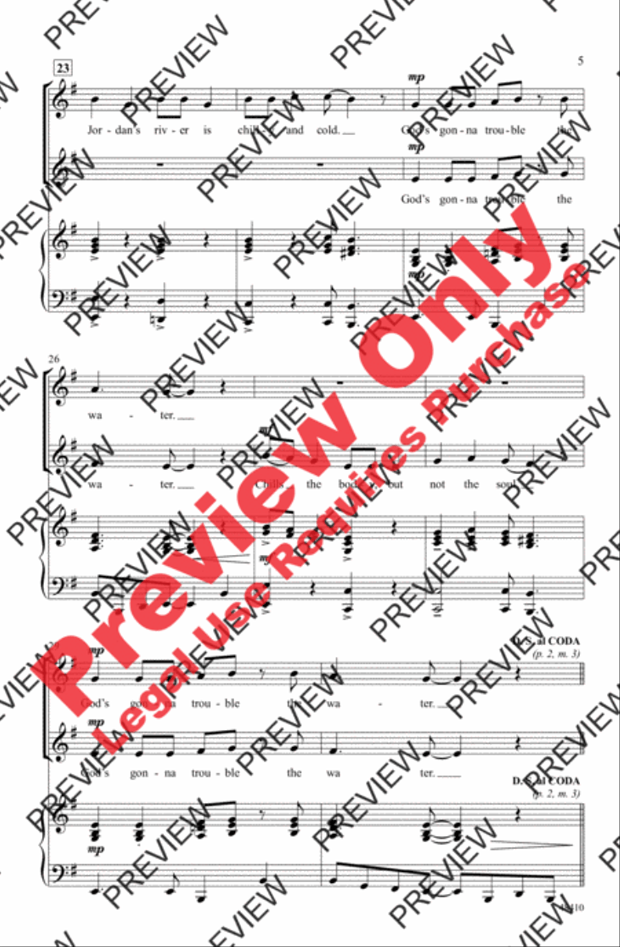 Wade in the Water 2-Part scores gallery preview page 5