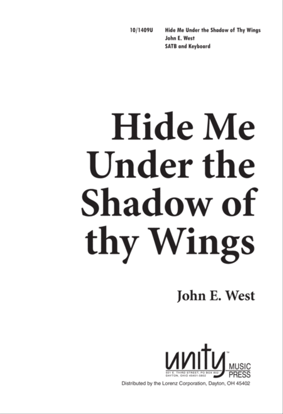Hide Me under the Shadow of Thy Wings 4-Part scores gallery preview page 1