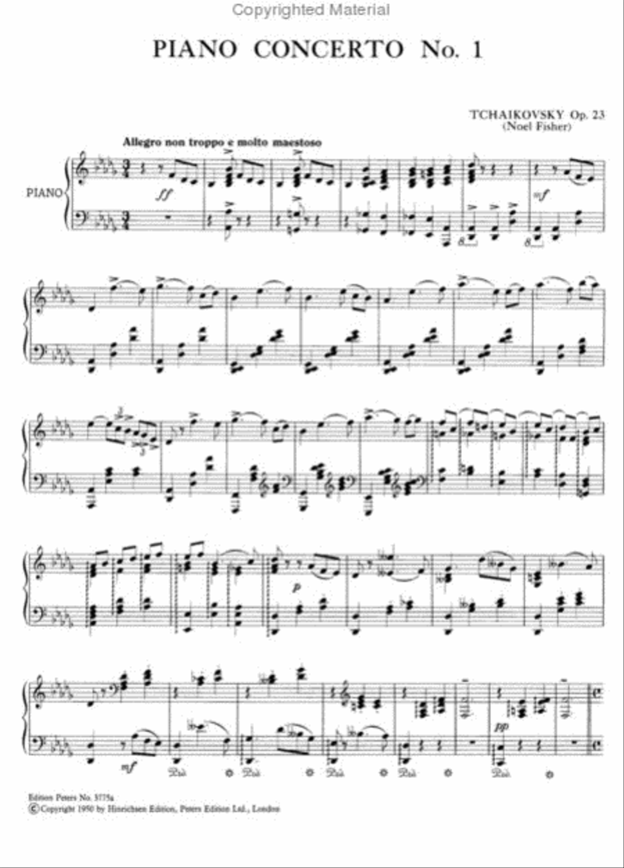 Piano Concerto No.1 in Bb minor Piano Solo scores gallery preview page 2