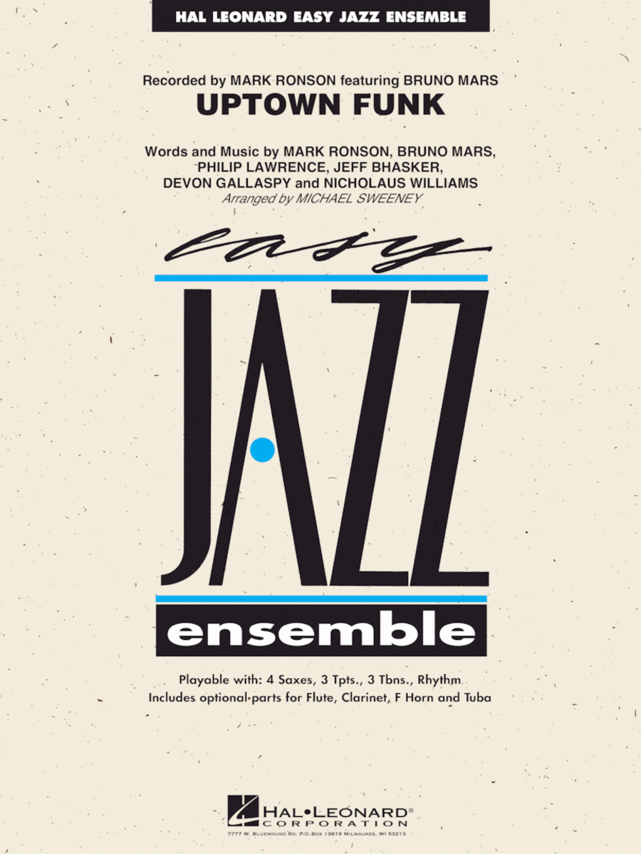 Uptown Funk Jazz Ensemble scores gallery preview page 1
