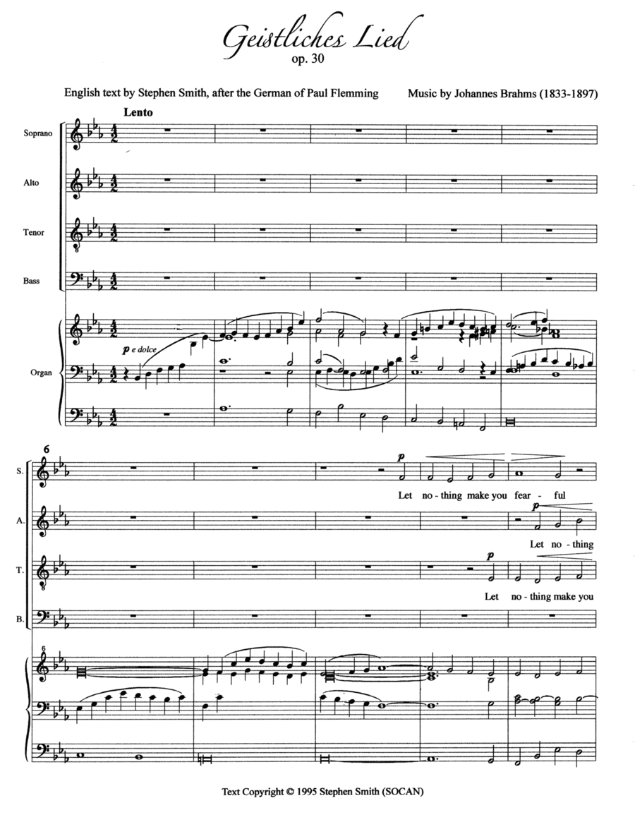 Geistliches Lied (Sacred Song) - English translation