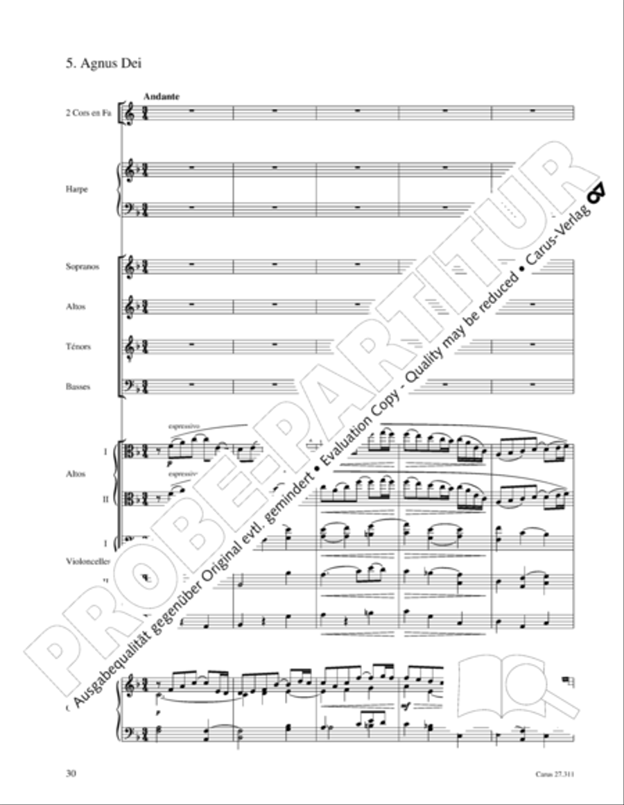 Requiem - church version (Requiem. Fassung mit kleinem Orchester) 4-Part scores gallery preview page 46