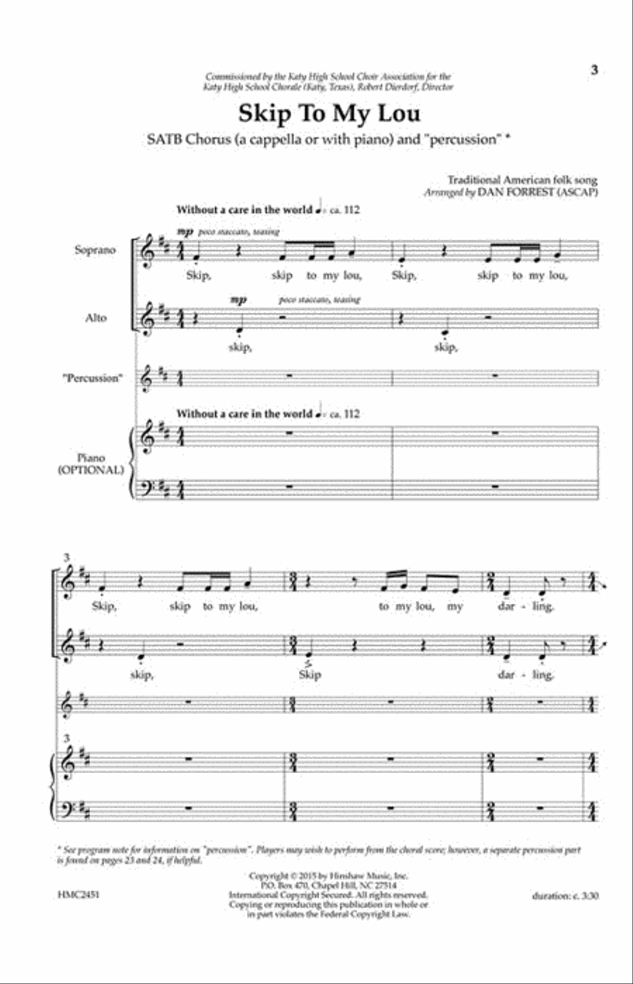 Skip to My Lou 4-Part scores gallery preview page 2
