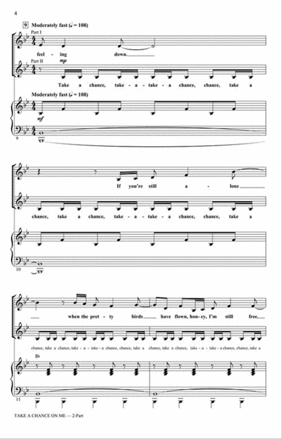 Take a Chance on Me 2-Part scores gallery preview page 3