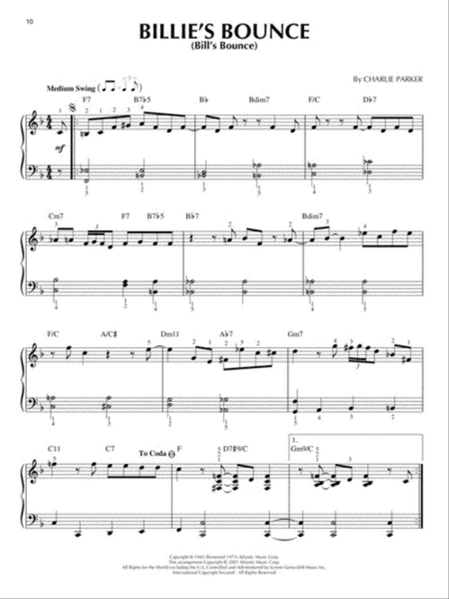Bebop Jazz Bebop Jazz Piano Solo scores gallery preview page 2