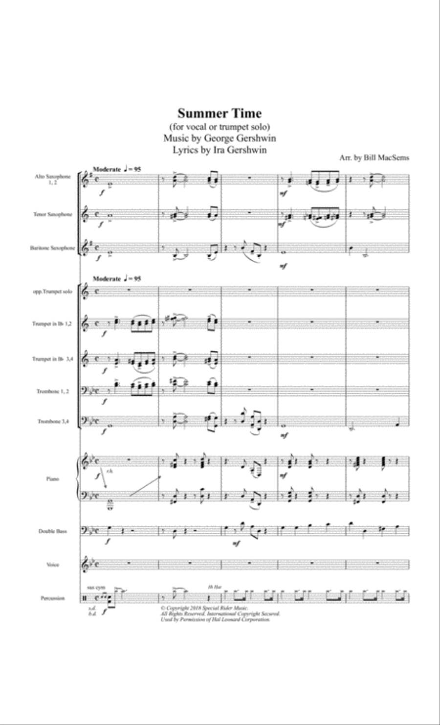 Summertime Summertime Small Ensemble scores gallery preview page 1