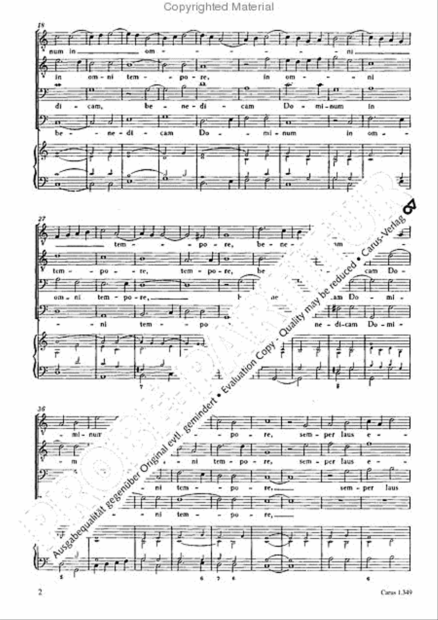 Benedicam Dominum (Sei gepriesen, Herr, mein Gott) TTBB scores gallery preview page 3