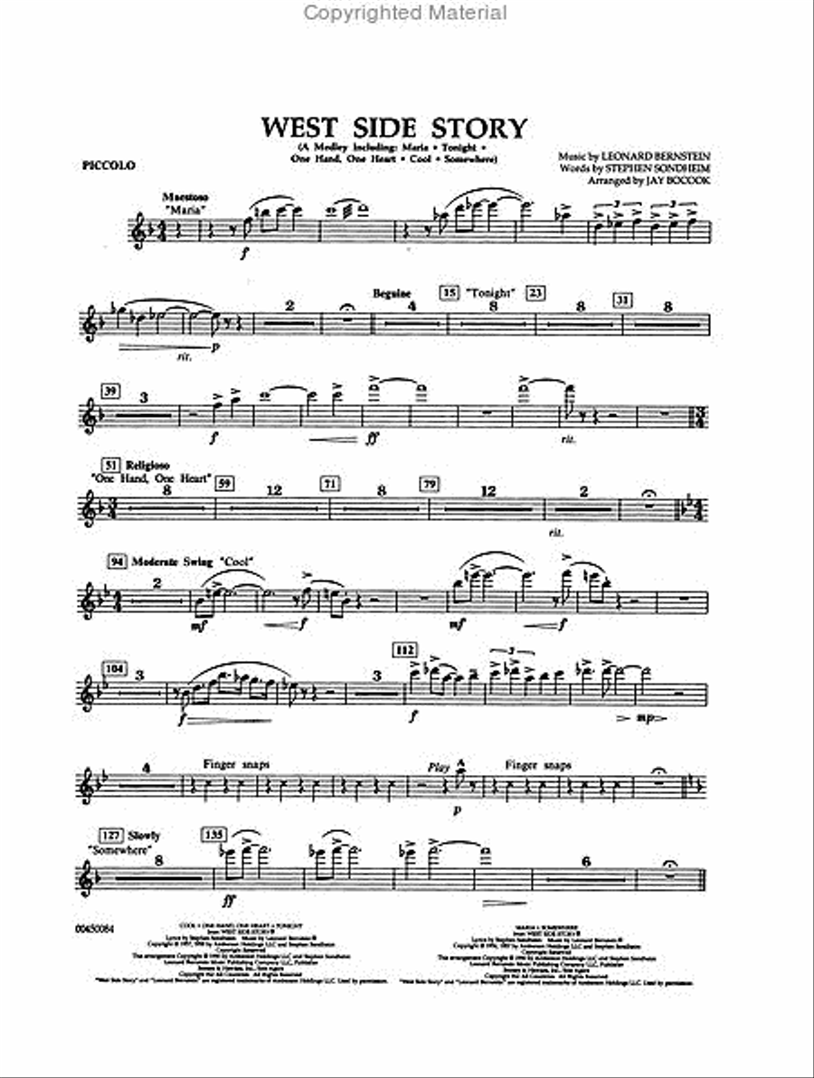 West Side Story (Medley) West Side Story (Medley) Concert Band scores gallery preview page 6