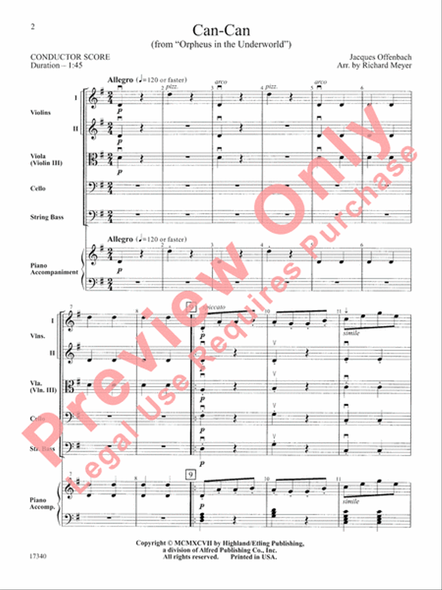 Can-Can String Orchestra scores gallery preview page 3