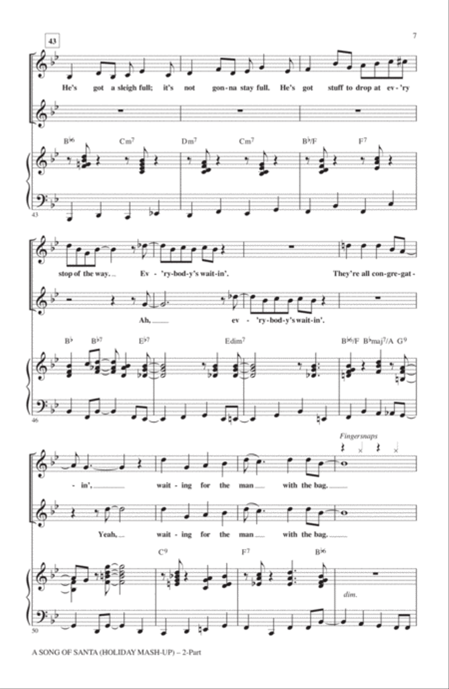 A Song Of Santa (Medley) 2-Part scores gallery preview page 6