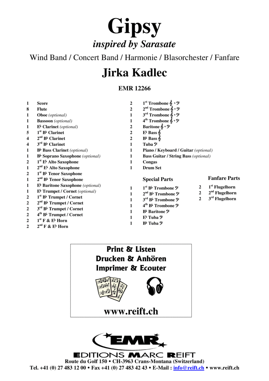 Gipsy Concert Band scores gallery preview page 1