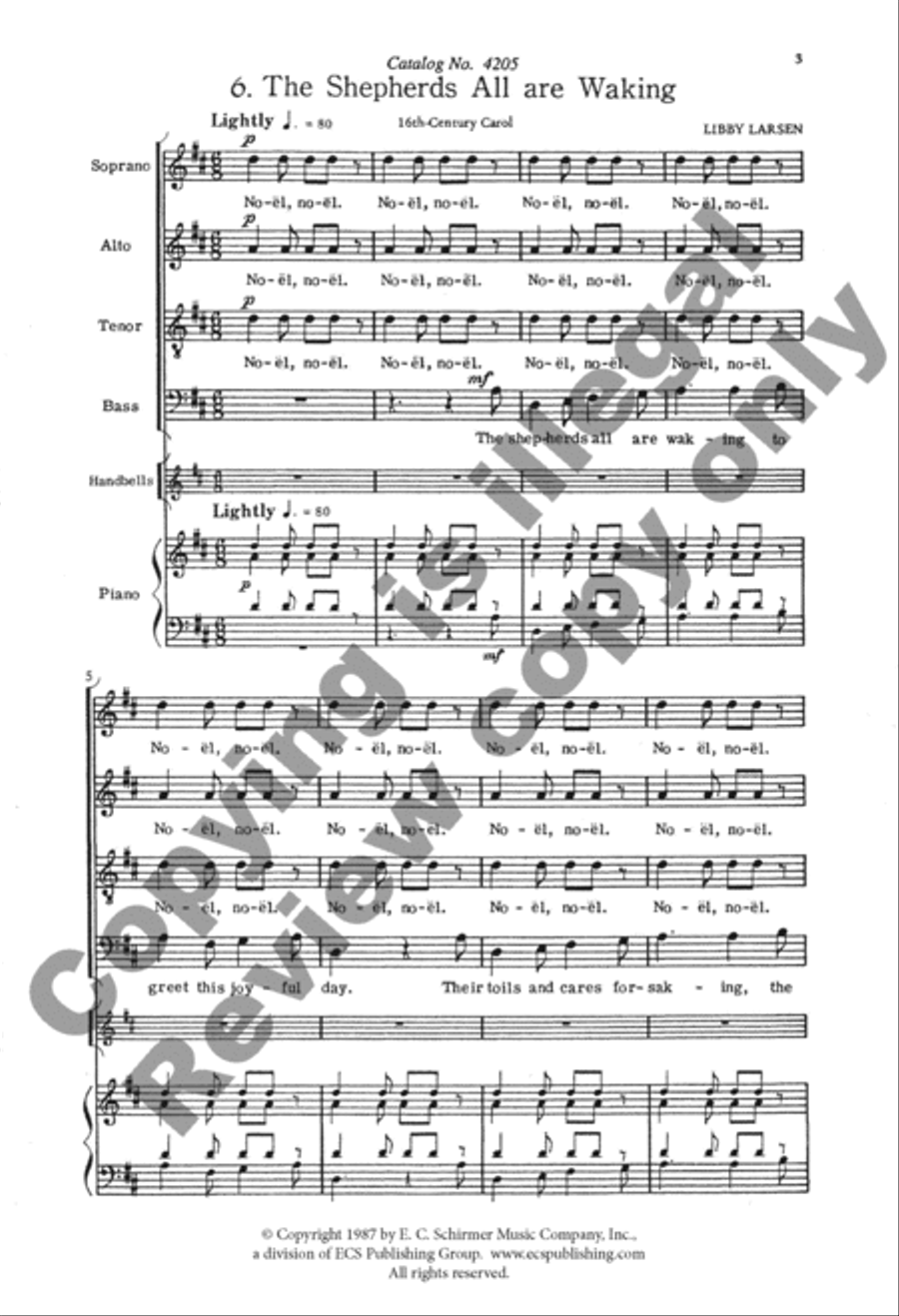 Ringeltänze 6. The Shepherds All Are Waking 4-Part scores gallery preview page 3