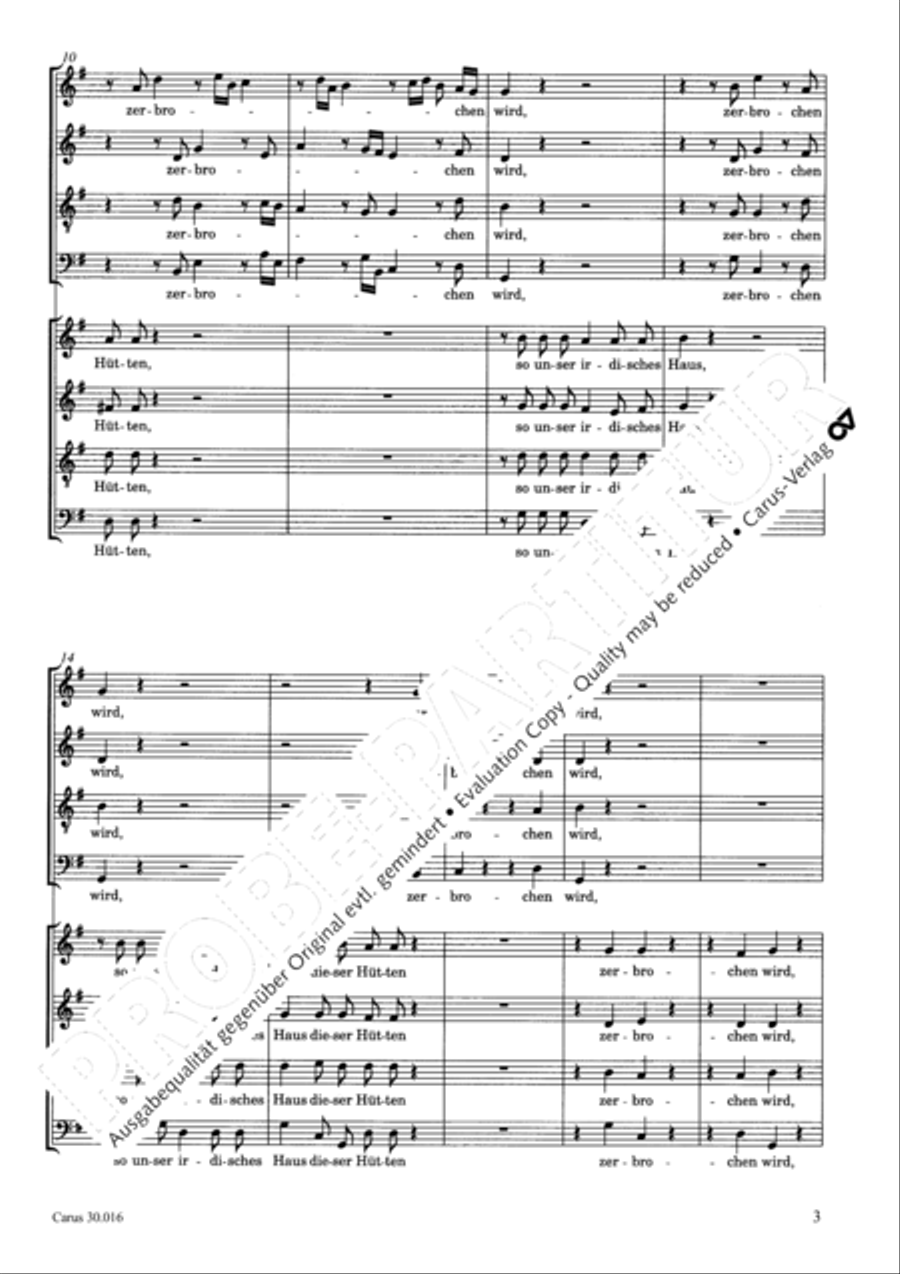 Wir wissen, so unser irdisches Haus 4-Part scores gallery preview page 4