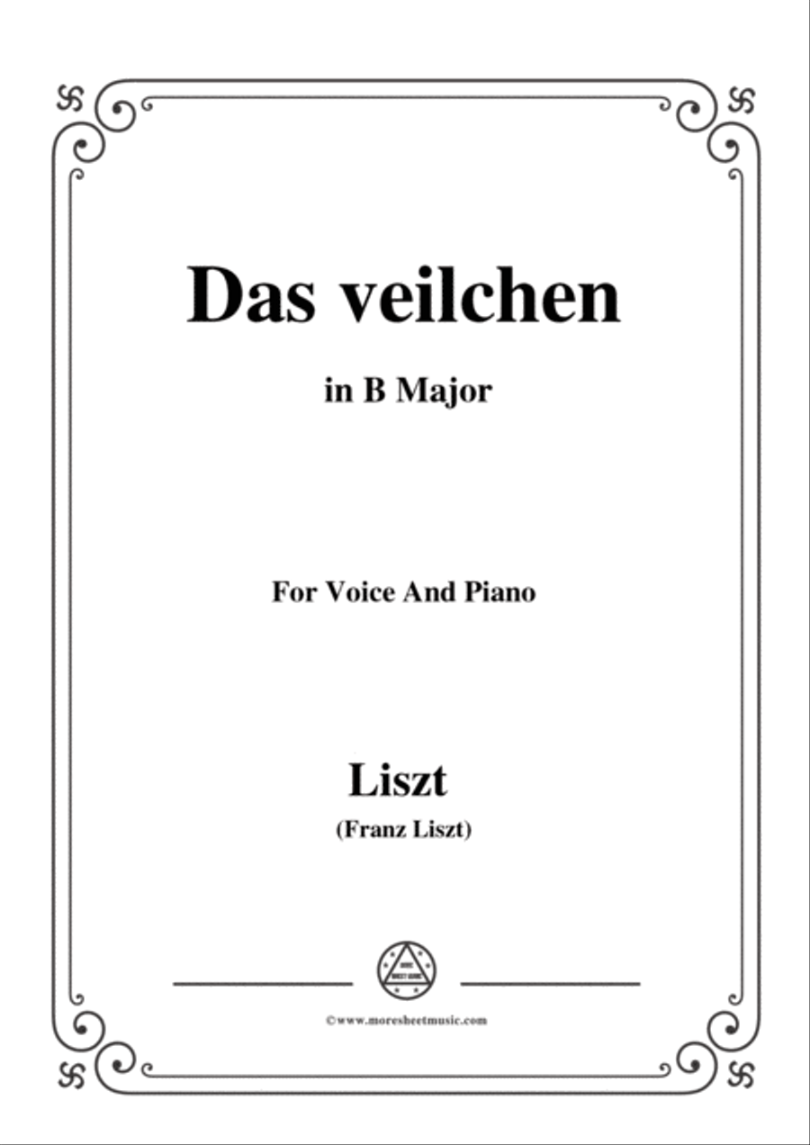Liszt-Das veilchen in B Major,for Voice and Piano Voice Solo scores gallery preview page 1