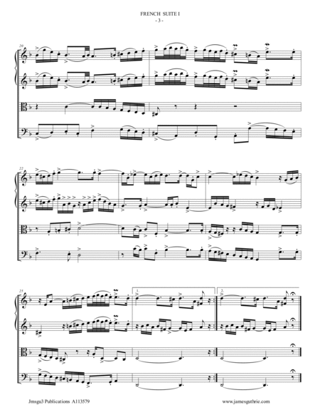 BACH: Six French Suites Complete BWV 812-817 for String Quartet image number null