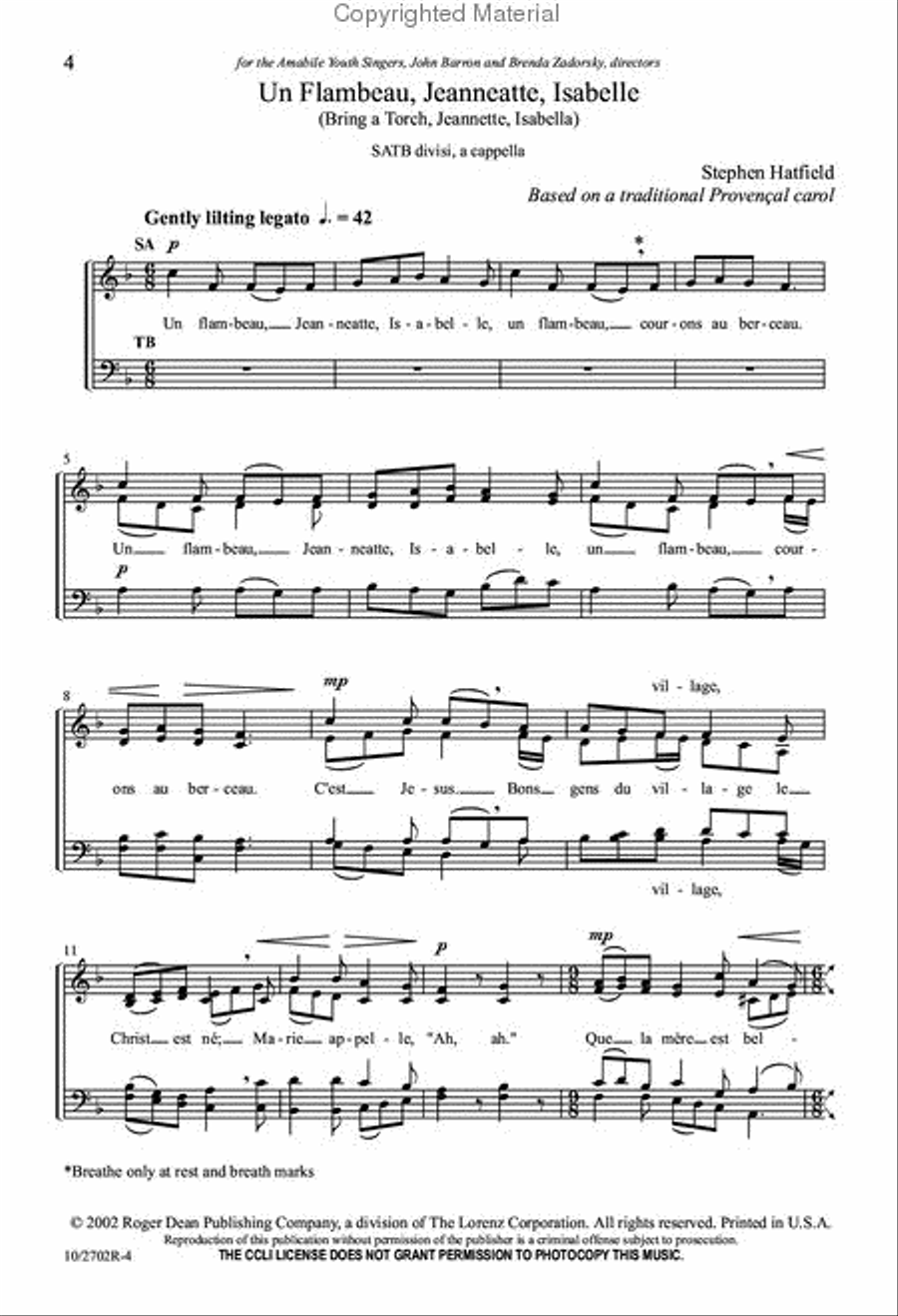 Un Flambeau Jeanneatte, Isabelle Divisi scores gallery preview page 2