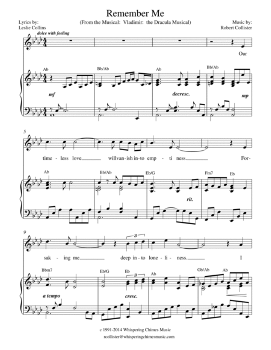 Remember Me Voice scores gallery preview page 2