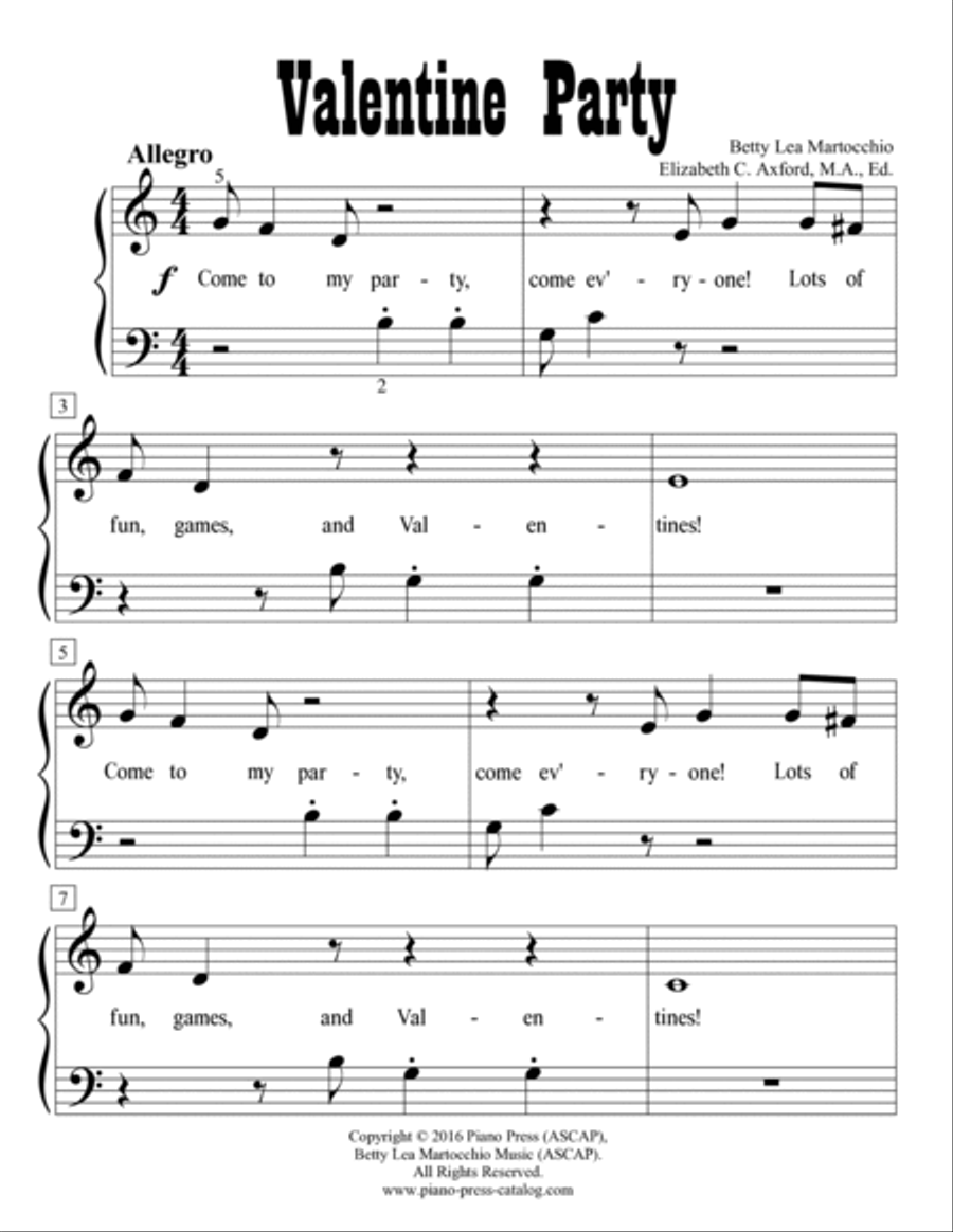 Valentine Party Piano Method scores gallery preview page 2