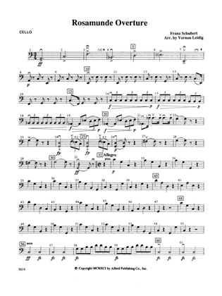 Rosamunde Overture, Opus 26: Cello