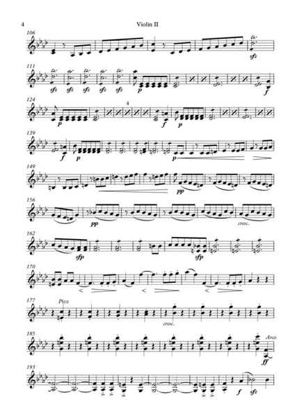 Ludwig van Beethoven - Egmont "Overture" - Para cuarteto de cuerdas (Violin II)
