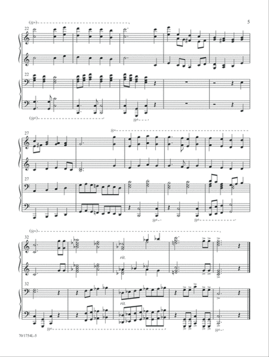 Palms to Victory Piano Duet scores gallery preview page 5