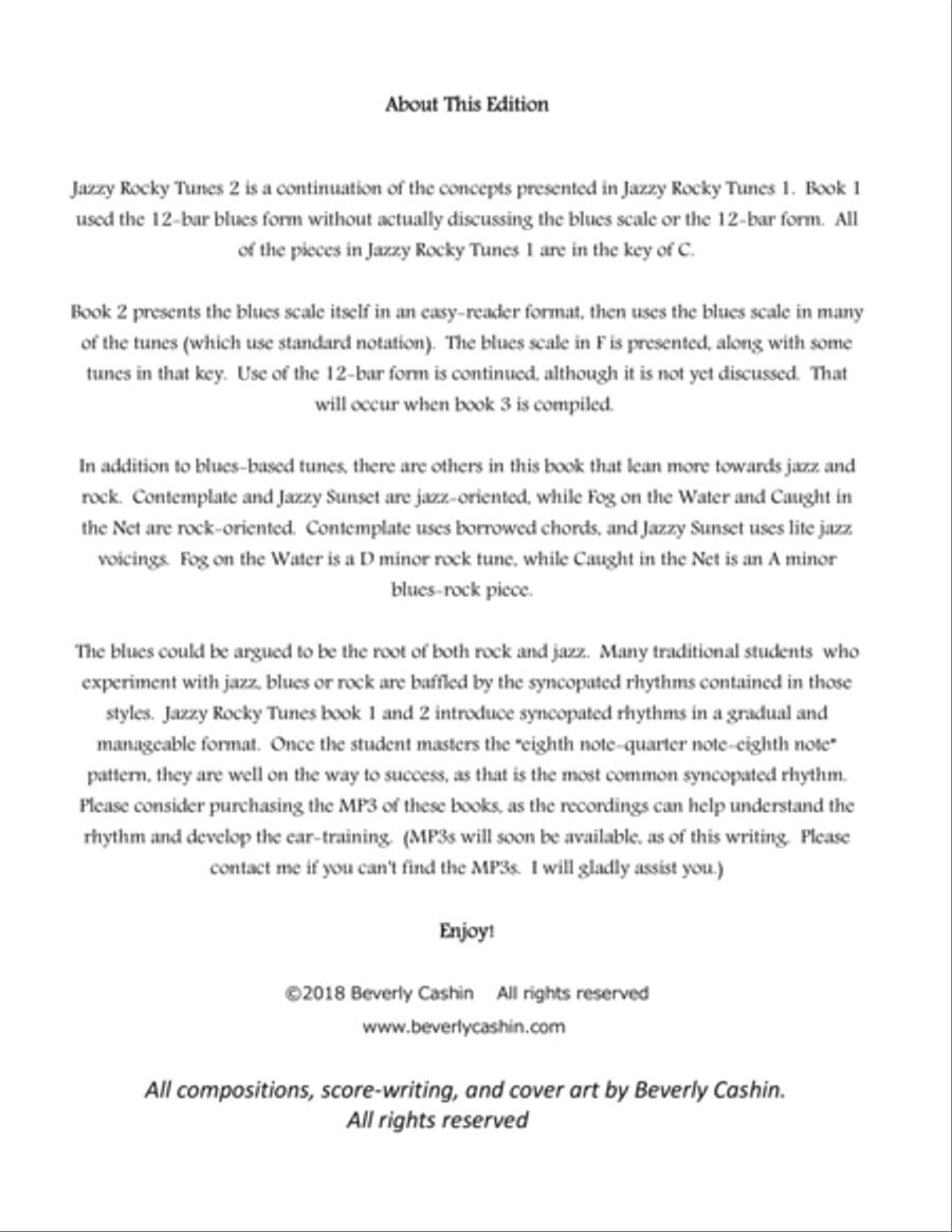 Jazzy Rocky Tunes, book 2 Piano Solo scores gallery preview page 4