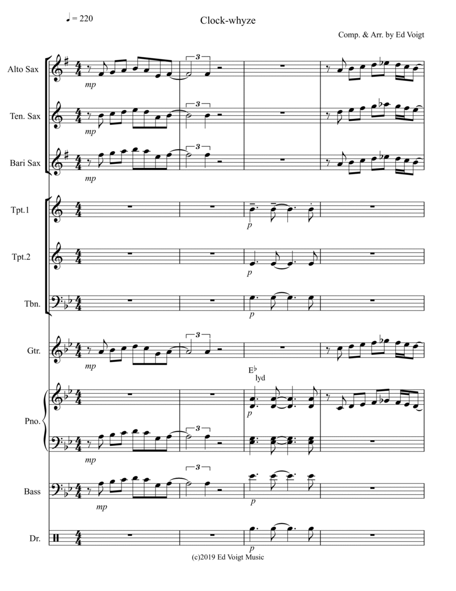 Clock-whyze Clock-whyze Large Ensemble scores gallery preview page 1