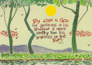 Stay Close to God Notecard