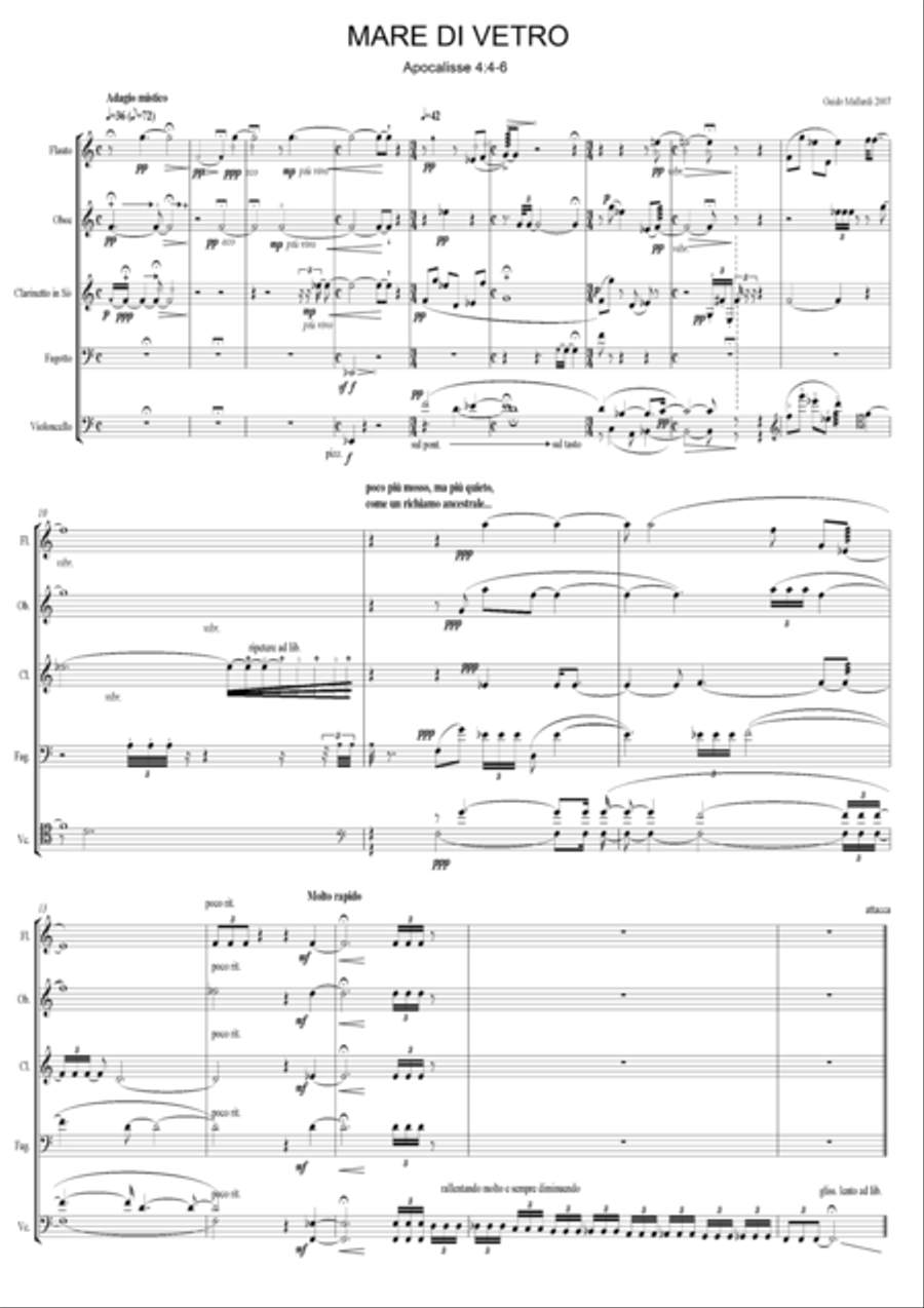 Mare di Vetro Small Ensemble scores gallery preview page 1