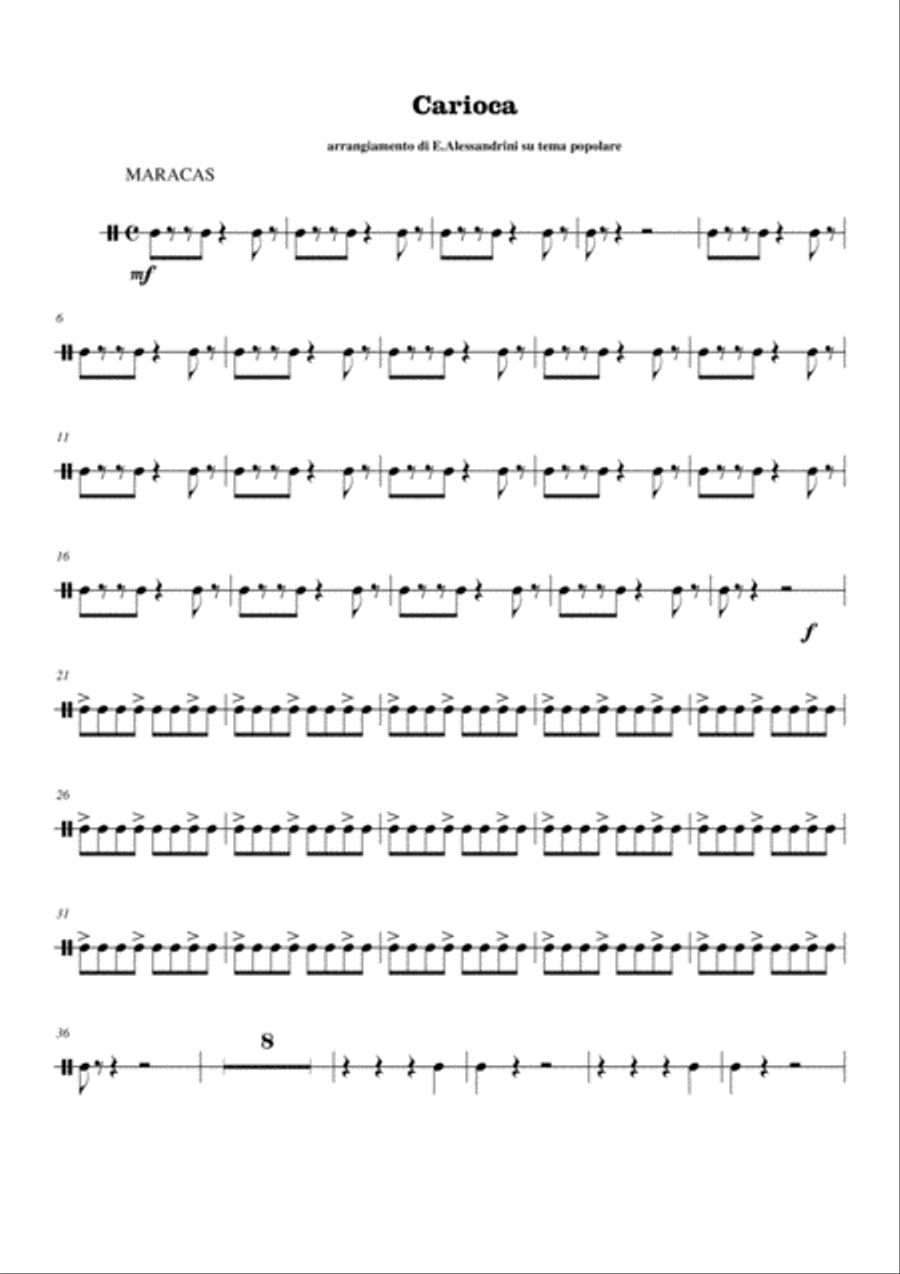 Carioca-maracas Small Ensemble scores gallery preview page 1