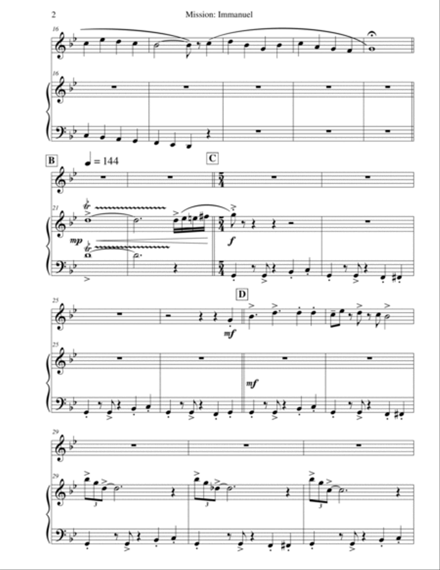 Mission: Impossible Theme Flute Solo scores gallery preview page 4