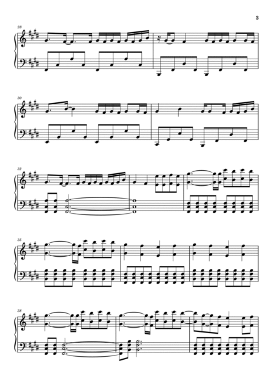Fluorescent Adolescent Piano Solo scores gallery preview page 3