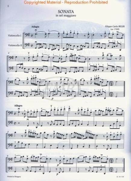 Nine Easy Baroque Violoncello Sonatas