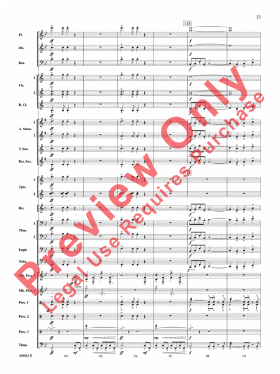 Nine Mile Saga Nine Mile Saga Concert Band scores gallery preview page 24