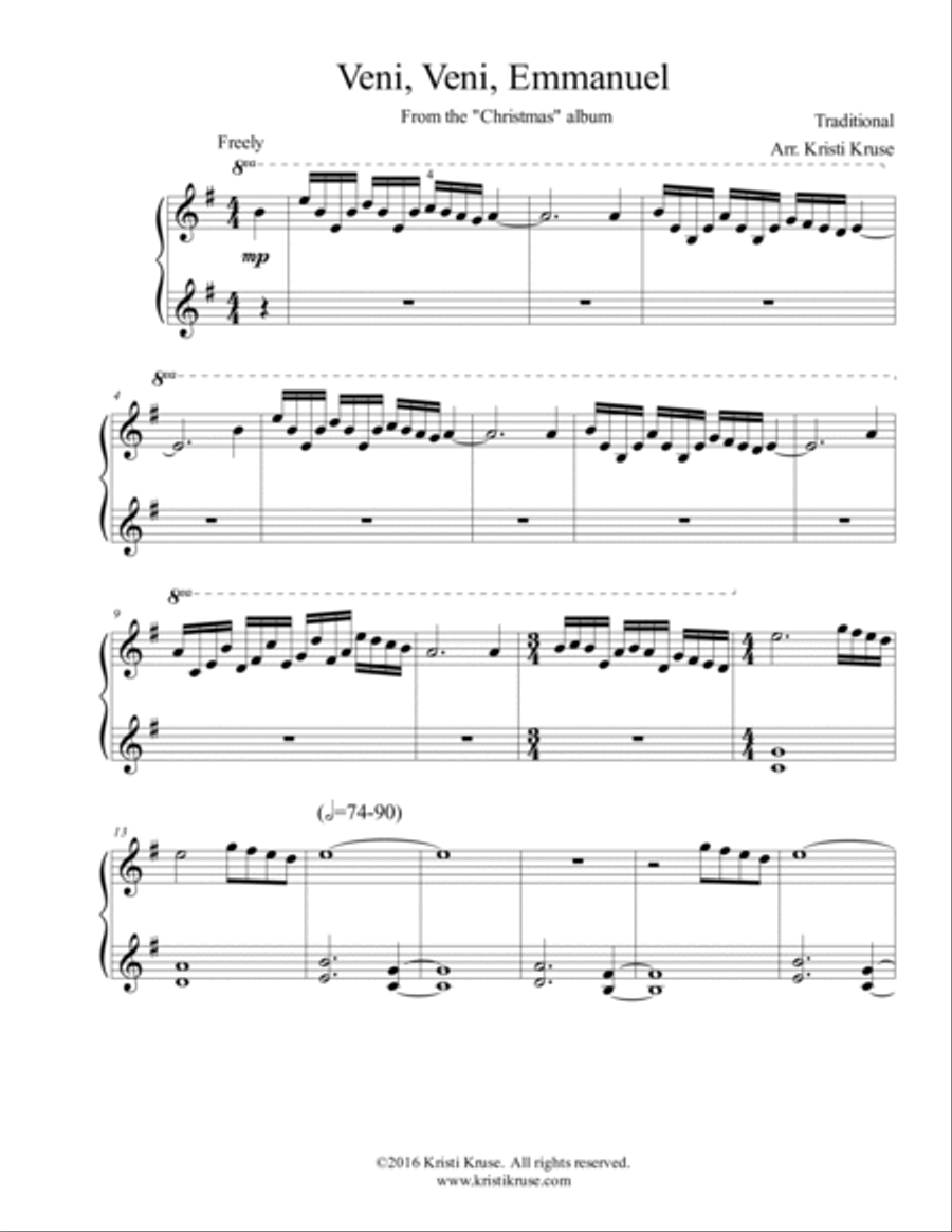 Veni, Veni, Emmanuel Veni, Veni, Emmanuel Piano Solo scores gallery preview page 2