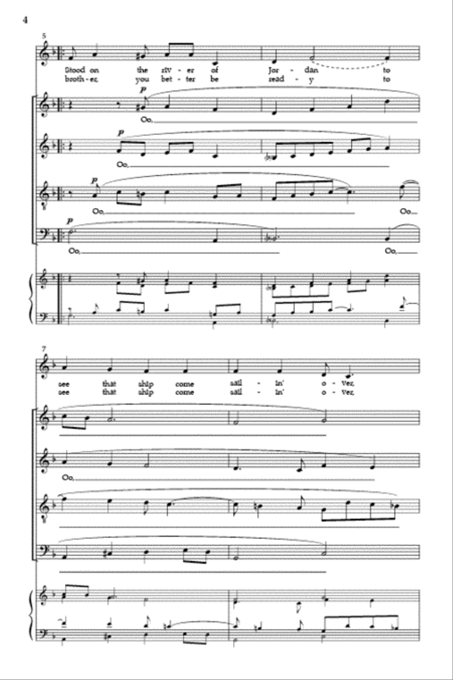 I Stood on the River of Jordan Divisi scores gallery preview page 3