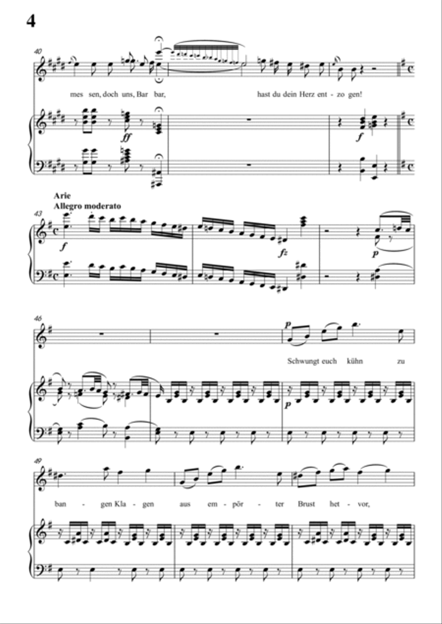 Schubert-Epistel(Herrn Joseph Spaun) in a minor,D.749,for Vocal and Piano Voice scores gallery preview page 5