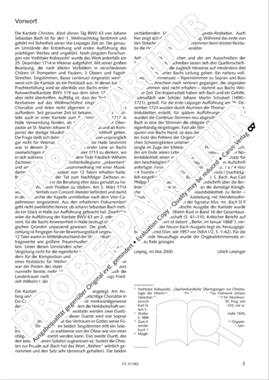 Christians, etch this blessed day (Christen, atzet diesen Tag) 4-Part scores gallery preview page 4